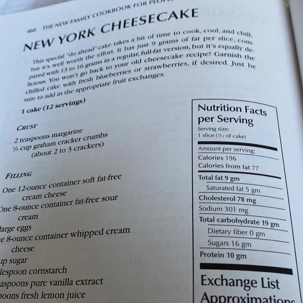 3/$29 - NWOT VTG The New Family Cookbook for Peoples with Diabetes